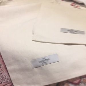 Valentino shoes bags dust bags tan 9 x 15